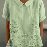 Jade - Embroidered Floral Blouse