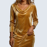 Mackenzie - Loose Fitting Velvet Dress