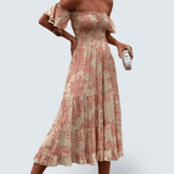 Isabella - Off Shoulder Midi Dress