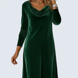 Mackenzie - Loose Fitting Velvet Dress
