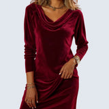 Mackenzie - Loose Fitting Velvet Dress