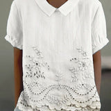 Jade - Embroidered Floral Blouse