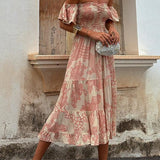 Isabella - Off Shoulder Midi Dress