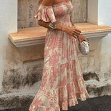 Isabella - Off Shoulder Midi Dress