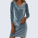 Mackenzie - Loose Fitting Velvet Dress