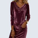 Mackenzie - Loose Fitting Velvet Dress
