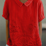 Jade - Embroidered Floral Blouse