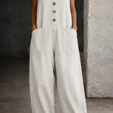 Genevieve - Vintage Washed Cotton Denim Overalls