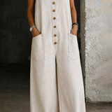 Genevieve - Vintage Washed Cotton Denim Overalls