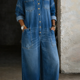 Valerie - Off Shoulder Denim Jumpsuit