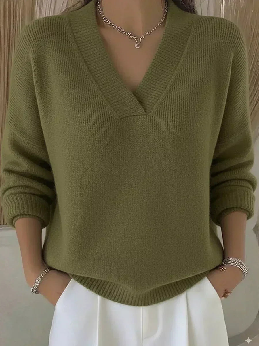 Linda | Relaxed V-Neck Sweater