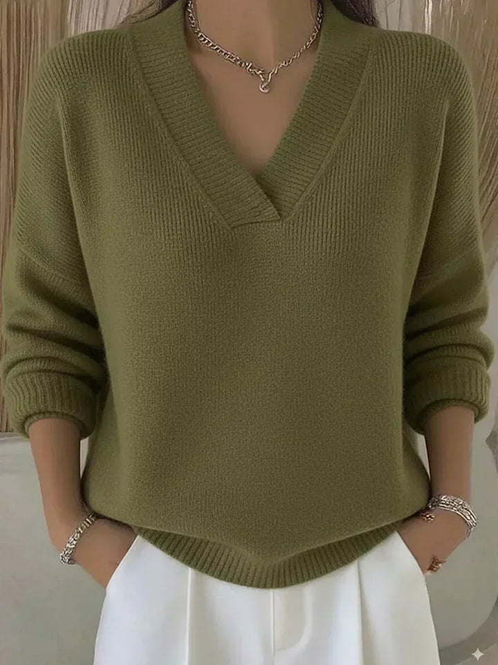 Linda | Relaxed V-Neck Sweater