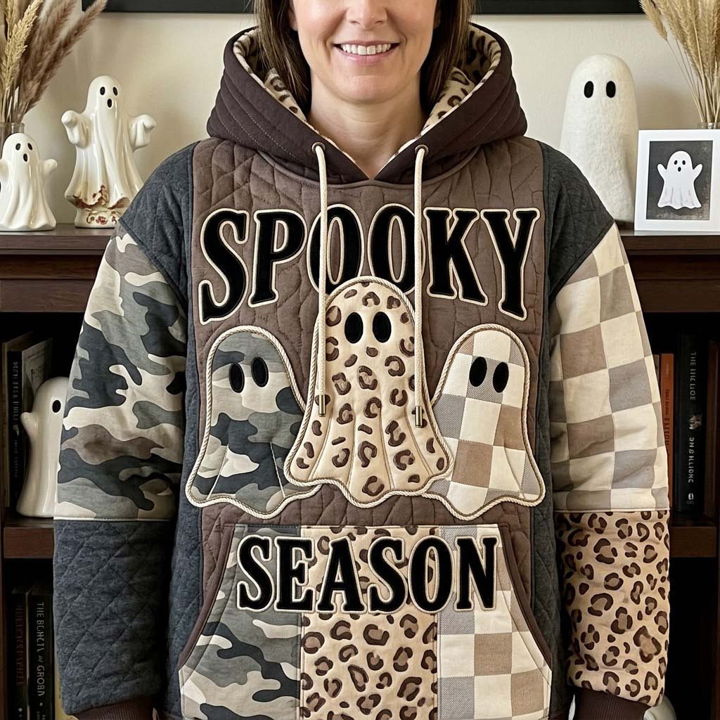 Spooky Patterned Ghosts Hoodie