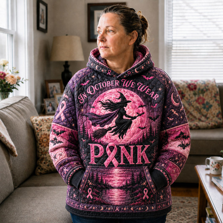Pink October Witch Hoodie