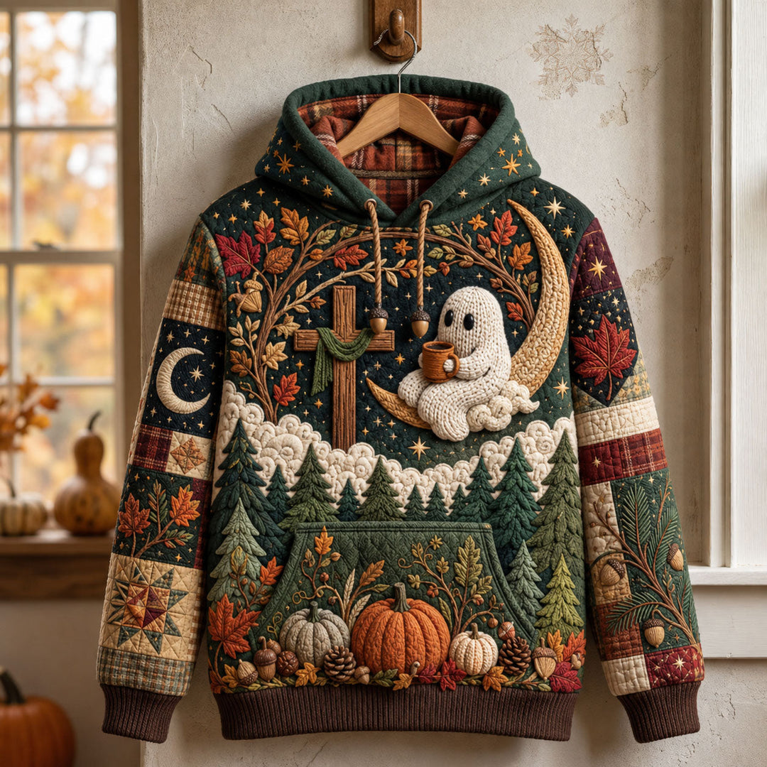 Moonlit Cross Ghost Hoodie