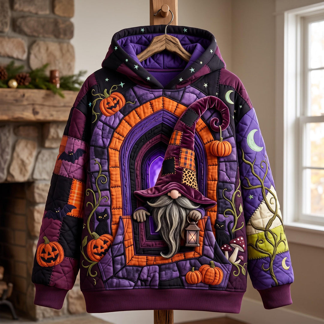 Moonlit Halloween Gnome Hoodie
