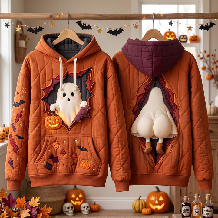 Cozy Pumpkin Ghost Hoodie