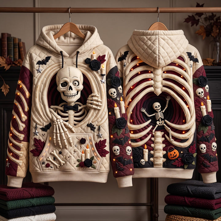 Halloween Skeleton Bones Hoodie