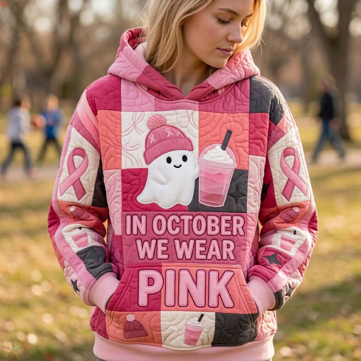 Pink Ribbon October Ghost Hoodie