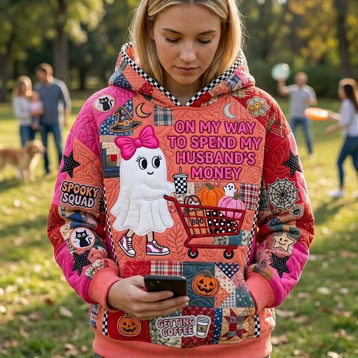 Pink Shopping Ghost Hoodie