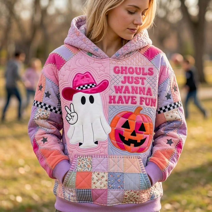 Playful Pink Ghosts Hoodie