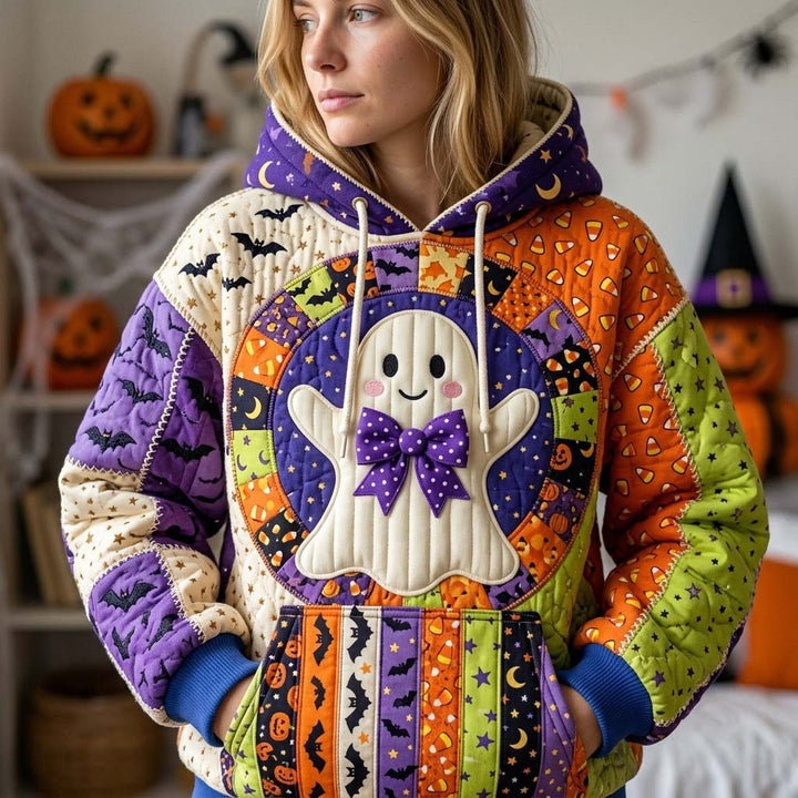 Midnight Halloween Patchwork Hoodie