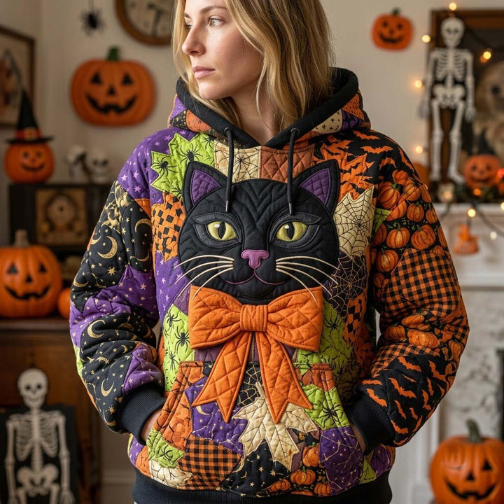 Midnight Halloween Patchwork Hoodie