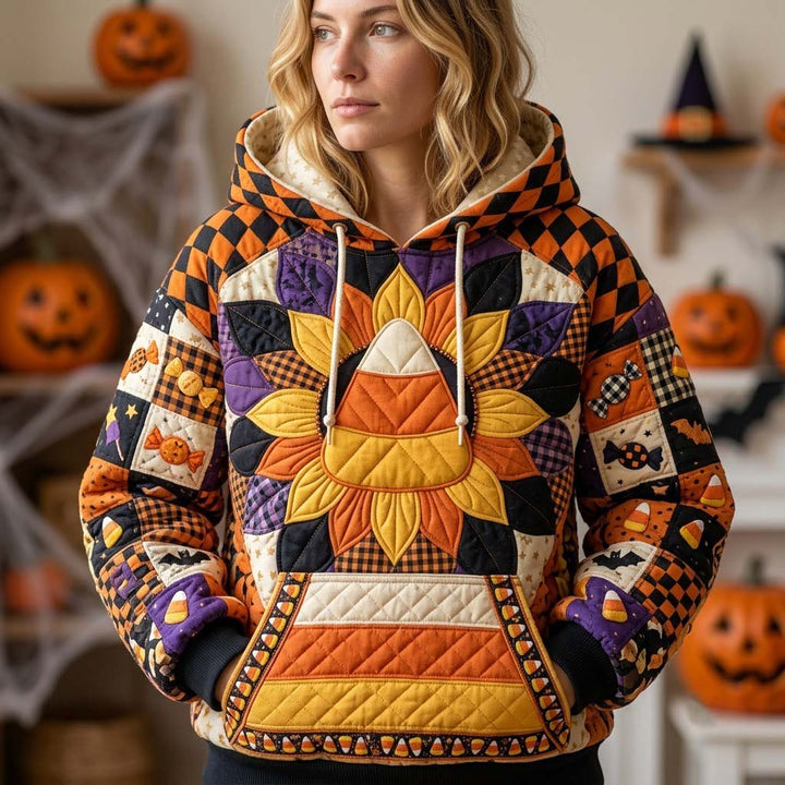 Midnight Halloween Patchwork Hoodie