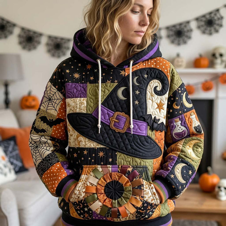 Midnight Halloween Patchwork Hoodie