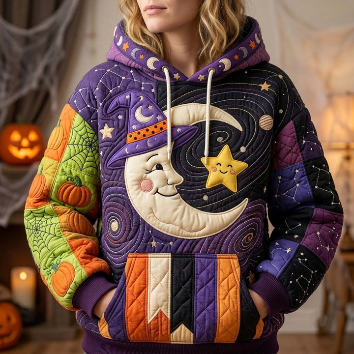 Midnight Halloween Patchwork Hoodie