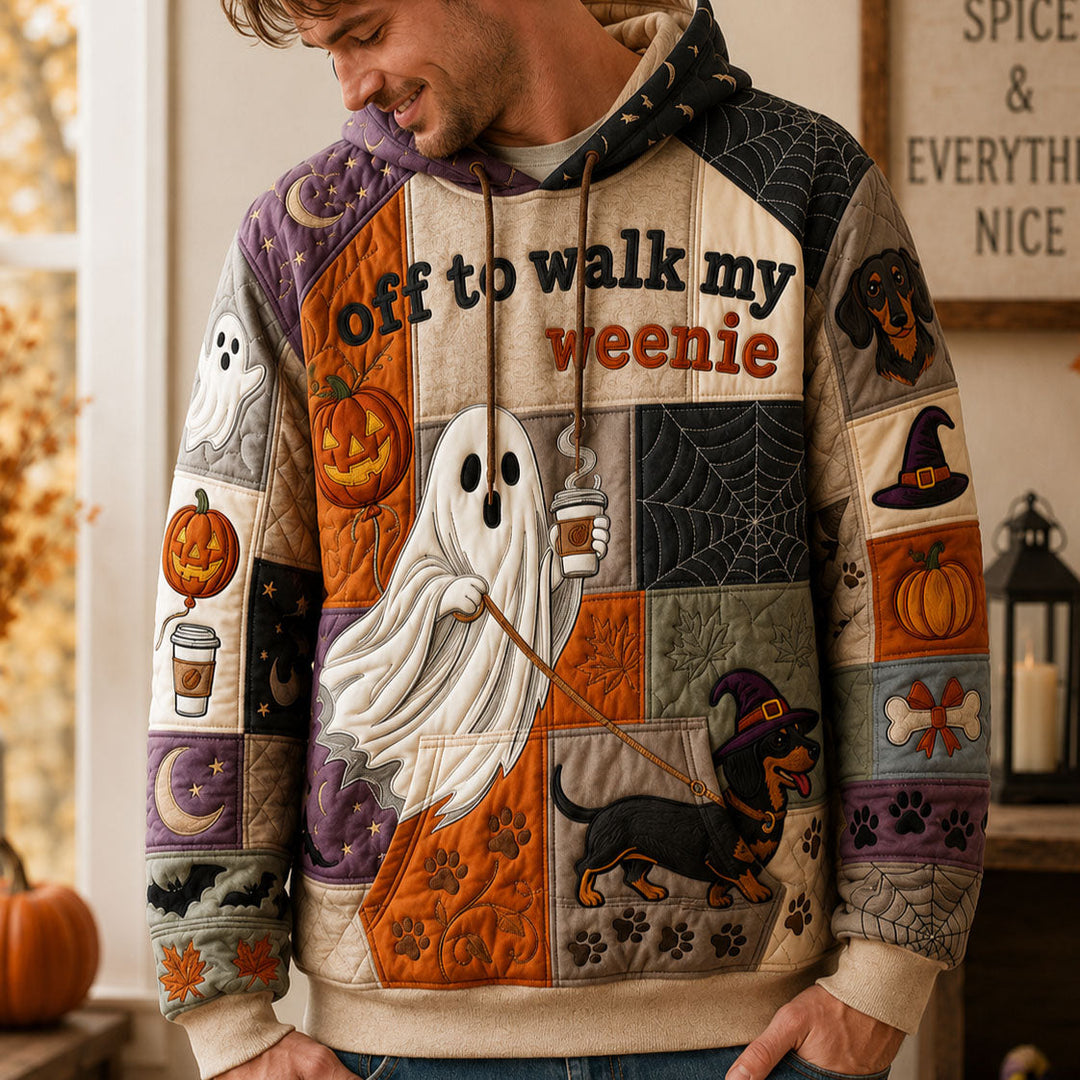 Ghostly Dachshund Walk Hoodie