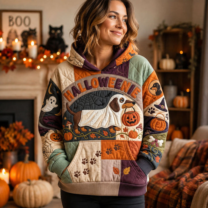 Halloween Dachshund Ghost Hoodie