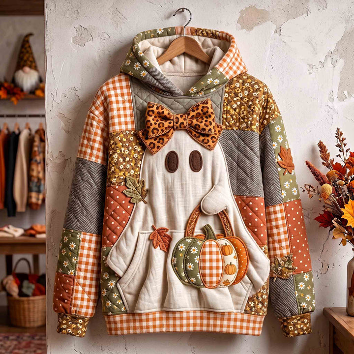 Cozy Pumpkin Ghost Hoodie