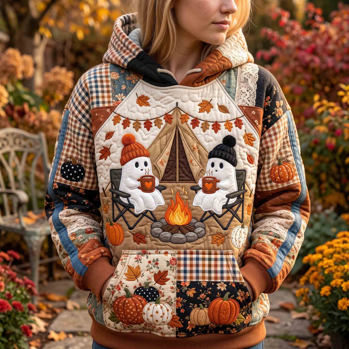 Cozy Pumpkin Ghost Hoodie