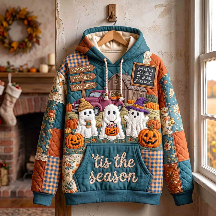 Cozy Pumpkin Ghost Hoodie