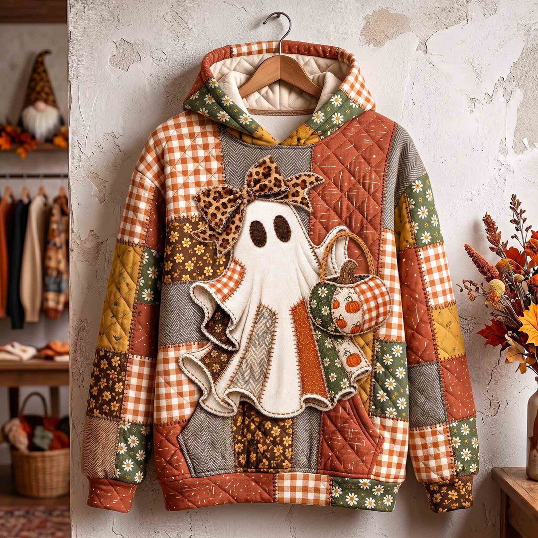 Cozy Pumpkin Ghost Hoodie