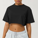 ALYSSA - Women Relaxed Fit Crop Tee