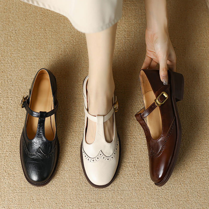 Amelie – Classic Women's Strap Shoes
