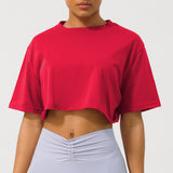 ALYSSA - Women Relaxed Fit Crop Tee