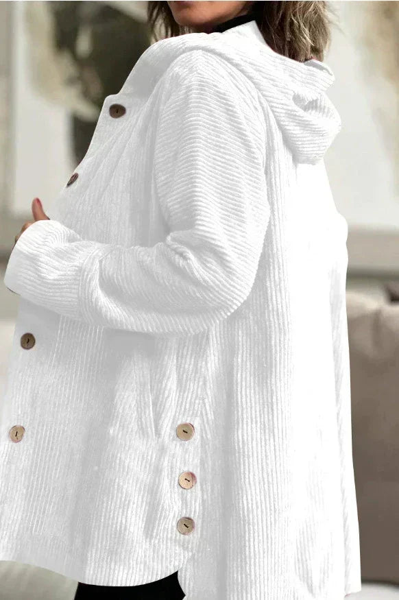 Abigail - Corduroy Hooded Cardigan