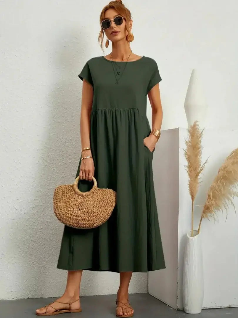 Hazel - Midi Dress with Pockets