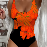 Harmony - Elegant One-Piece Swimsuit with Floral Print