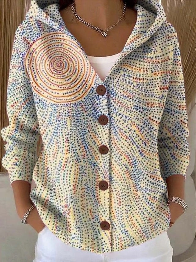 Evelyn | Printed Hooded Cardigan – Eloise New York