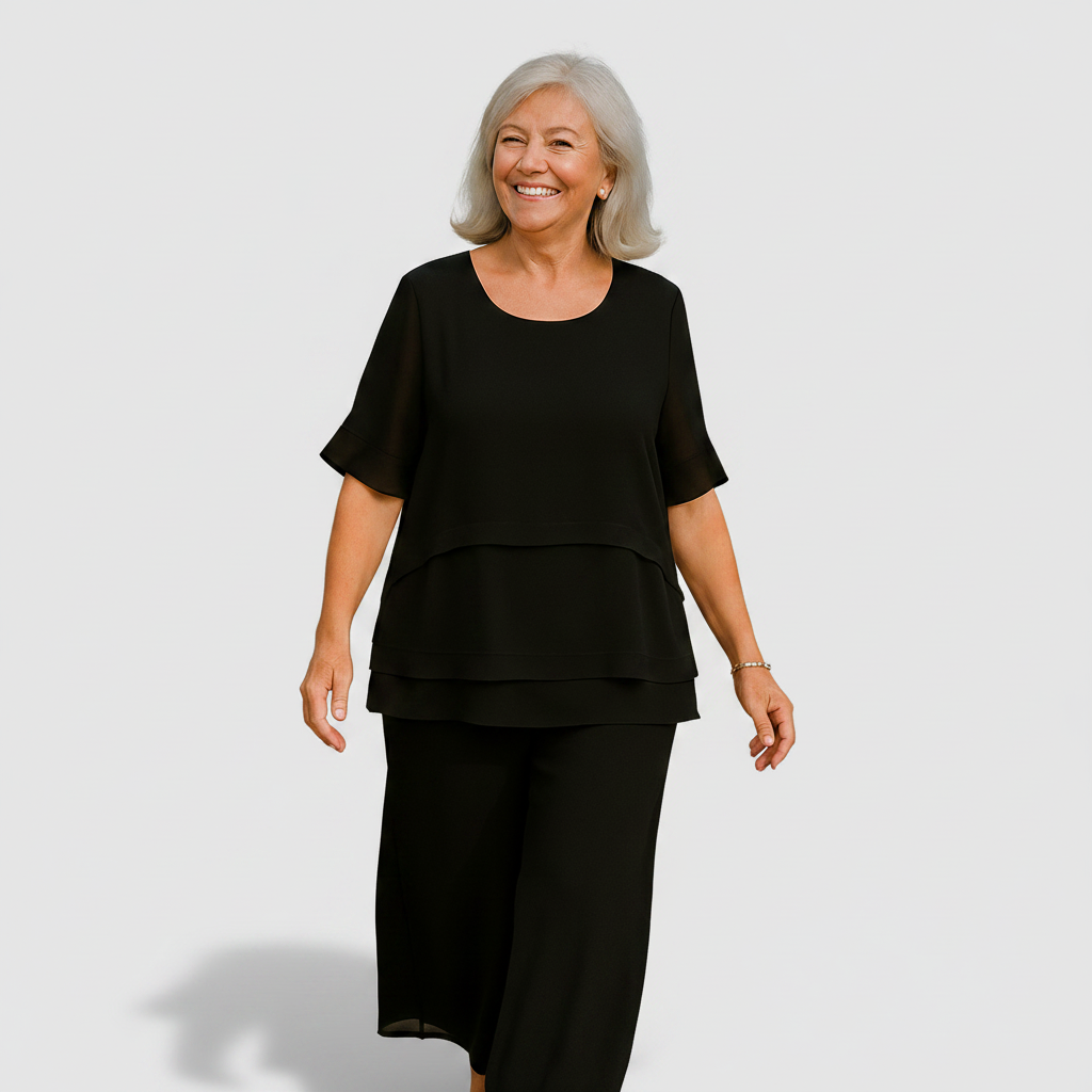 Holly - Layered Drape Blouse