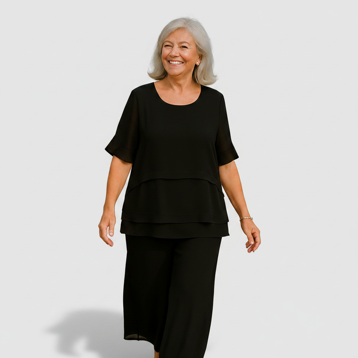 Holly - Layered Drape Blouse
