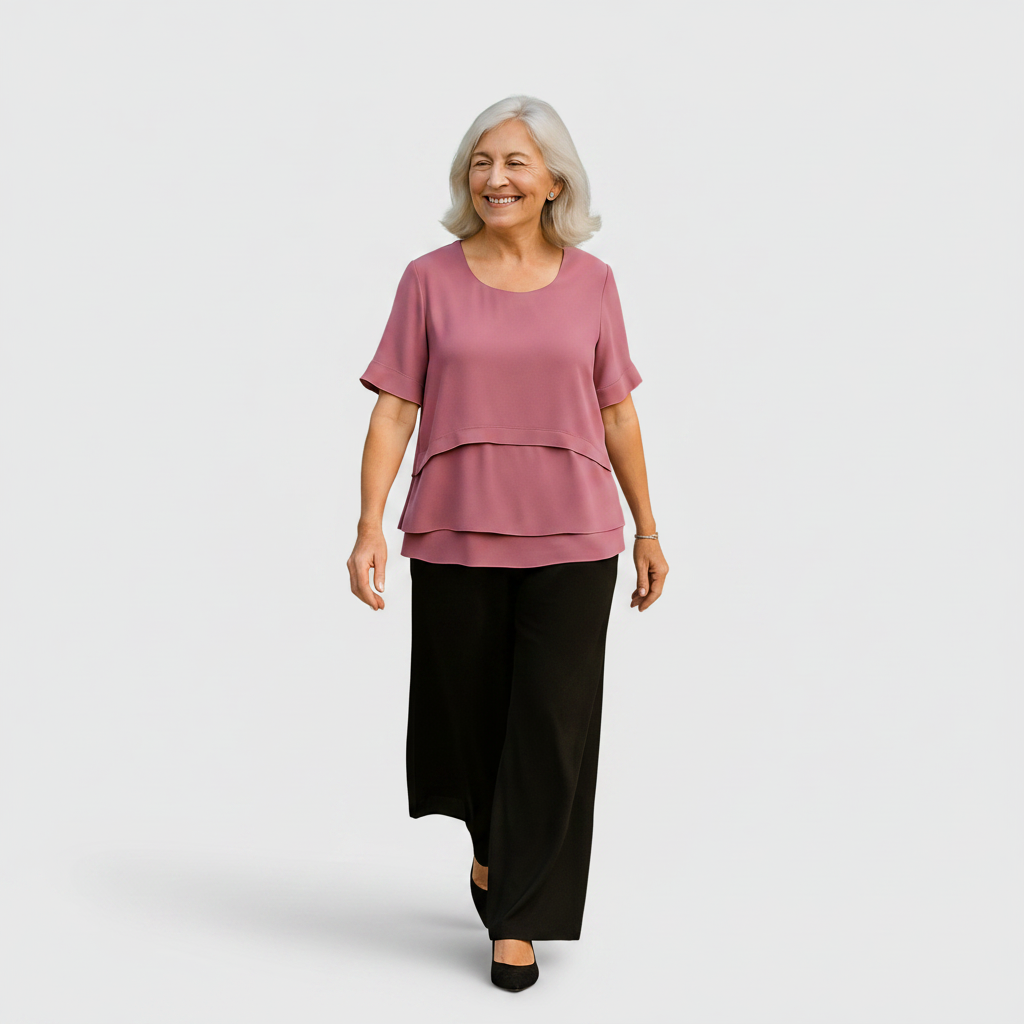Holly - Layered Drape Blouse