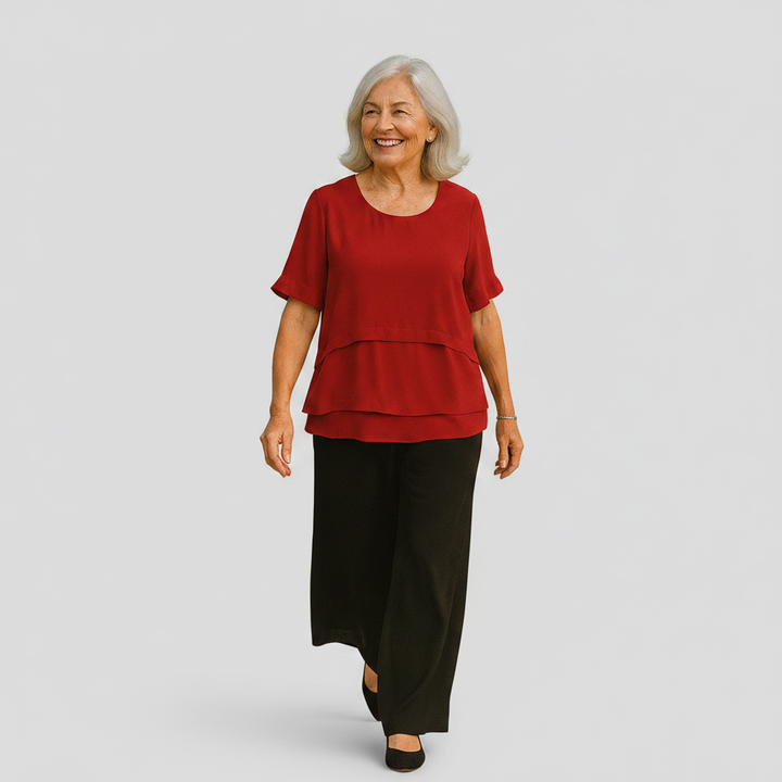 Holly - Layered Drape Blouse