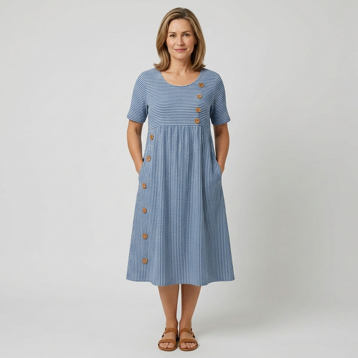 Ruby - Striped Midi Dress