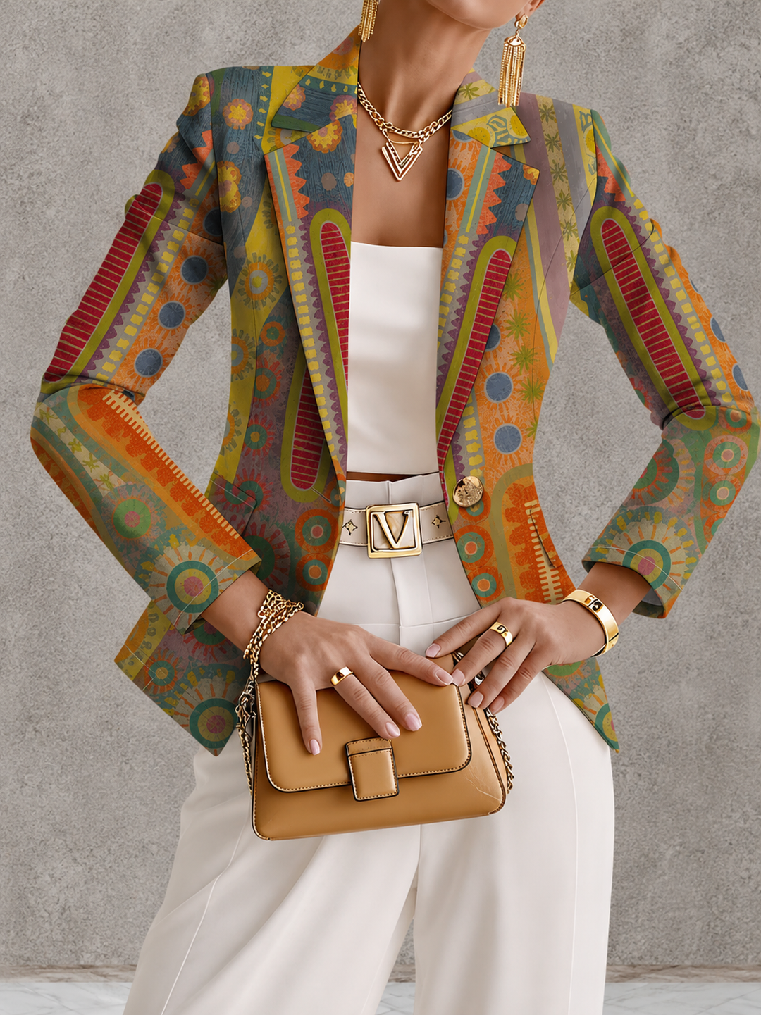 Charlotte | Women's Medallion Print Blazer