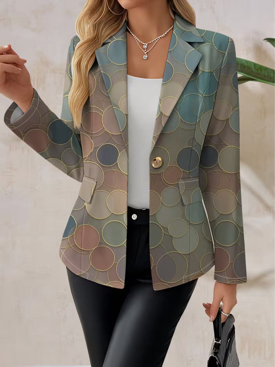 Chloe | Women's Multicolor Polka Dot Blazer